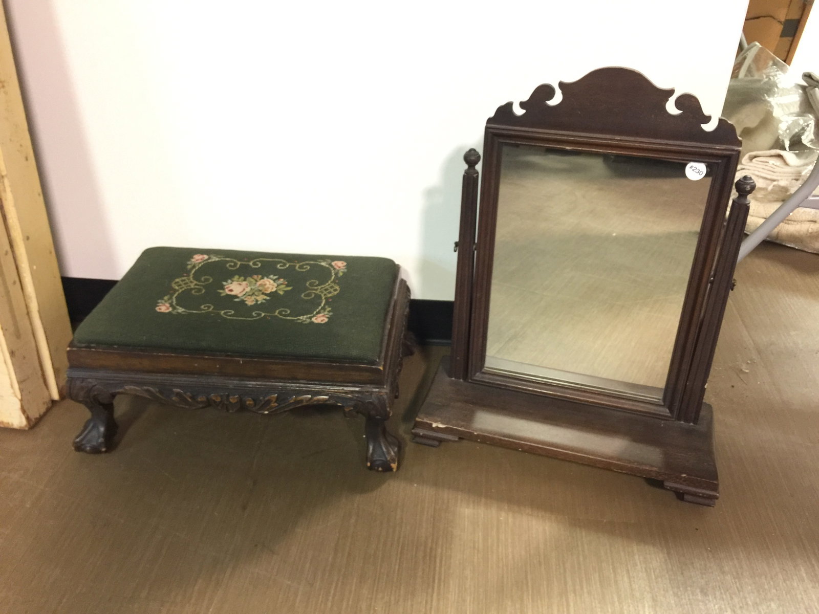 Foot Stool & Shaving Mirror (1 of 3)