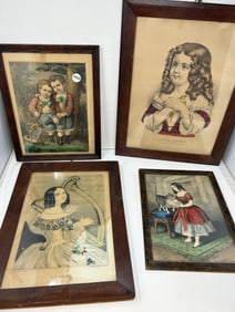 4 Currier & Ives Prints