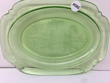 Depression Green Platter