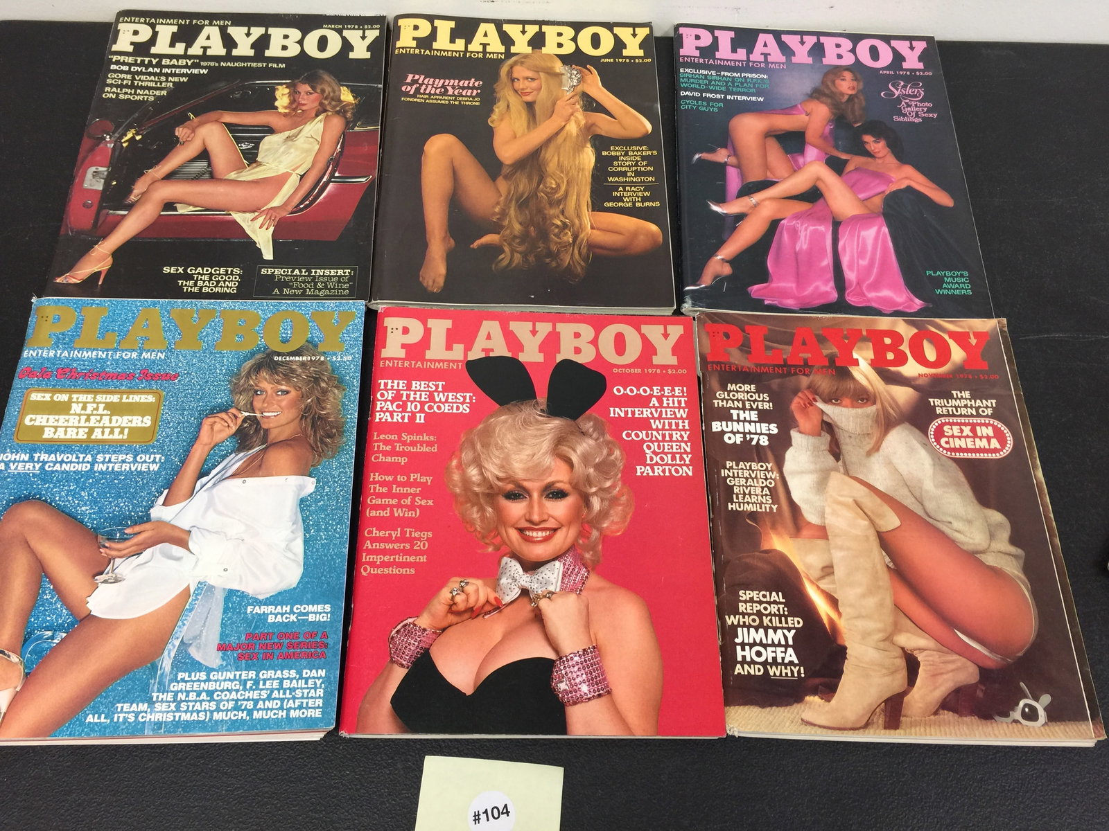(12) 1978 Playboy Magazines (1 of 2)