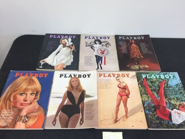 (7) 1968 Playboy Magazines