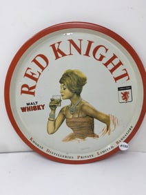 Red Knight Malt Whiskey Advertising Tray