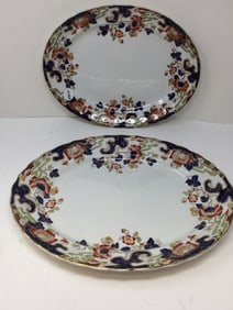 2 Gaudy Ironstone Platters