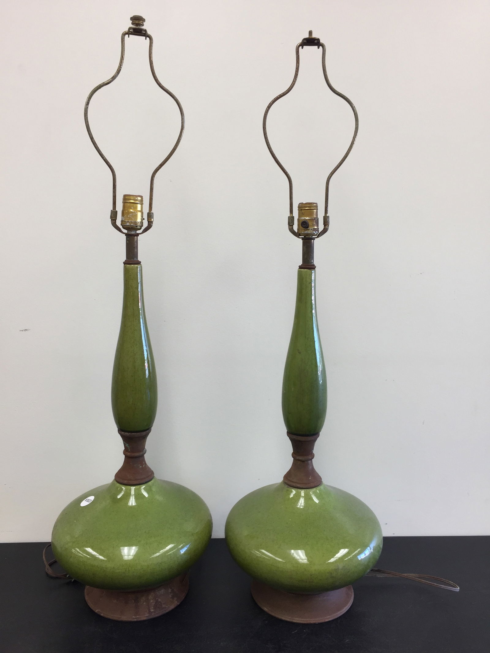 Pair of MId-Century Porcelain Table Lamps (1 of 6)