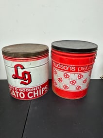 (2) Antique Advertising Tins
