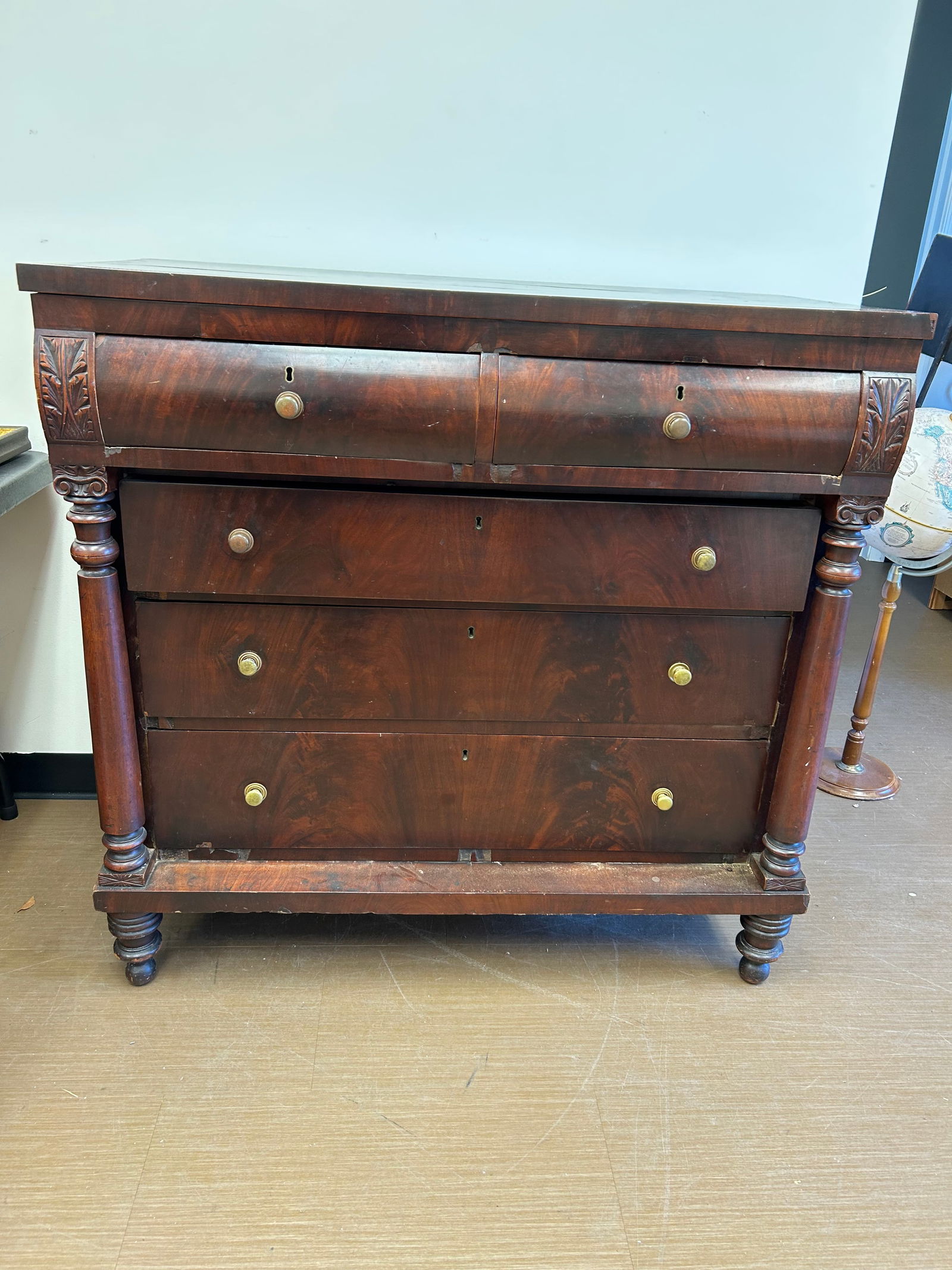 Mahogany Sheraton Chest (1 of 6)
