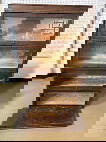 Antique Mahogany Barrister Bookcase