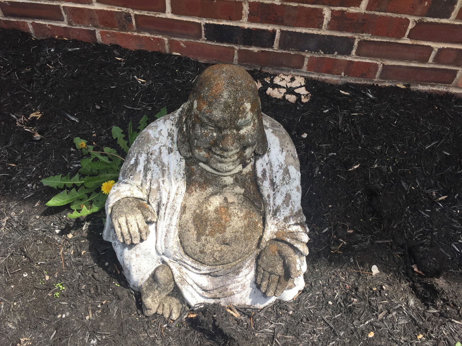 Concrete Buddah: 14" x 16"