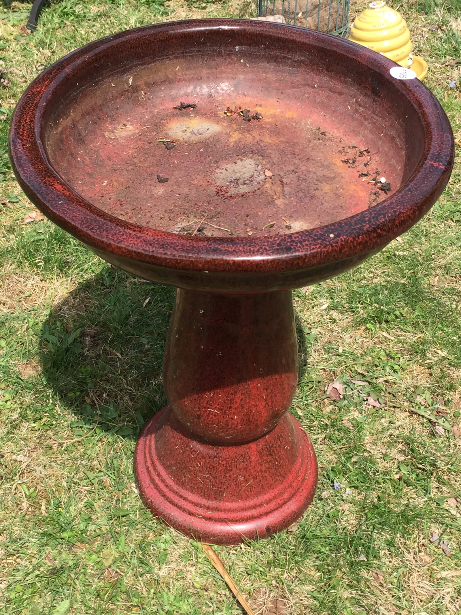 Bird Bath: 21" x 16". Pottery,