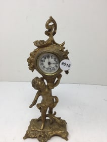 Figural Iron Clock