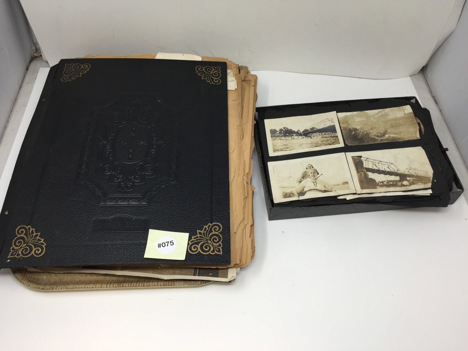 Harrisburg Scrapbook & Photo Album: Includes early photographs of Walnut Street bridge, various Harrisburg school and recreational ephemera.