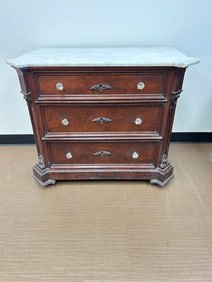 Victorian Marble Top Bachelors Chest