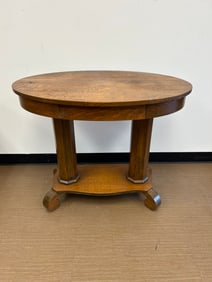 Oval Oak Library Table