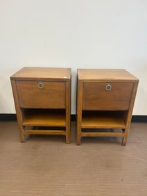 Pair of MCM Walnut Stands