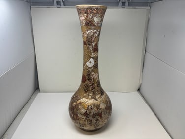 Antique Earthenware Satsuma Vase