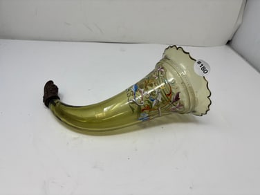 Bronze and Enamel Cornucopia Vase