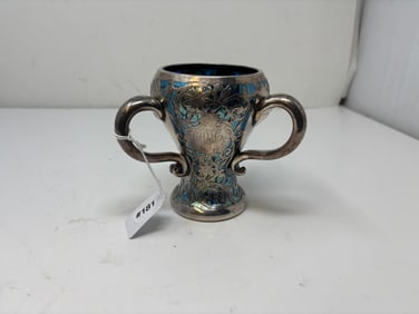 Antique Alvin Sterling Art Glass