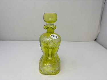 Steven & Williams Citron Engraved Cut to Clear Decanter