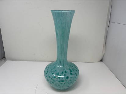 Durand Kimball Cluthra Art Glass Vase: "20167-15 rest of marking ill." on blown pontil vase, 14"H.