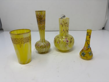 (4) Bohemian Glass Lot