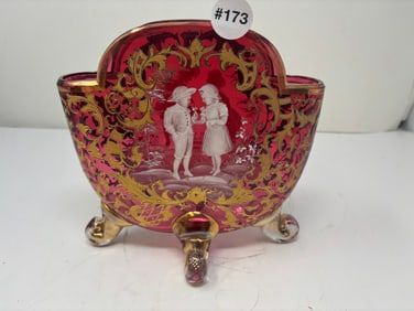 Bohemian Moser Mary Gregory Vase
