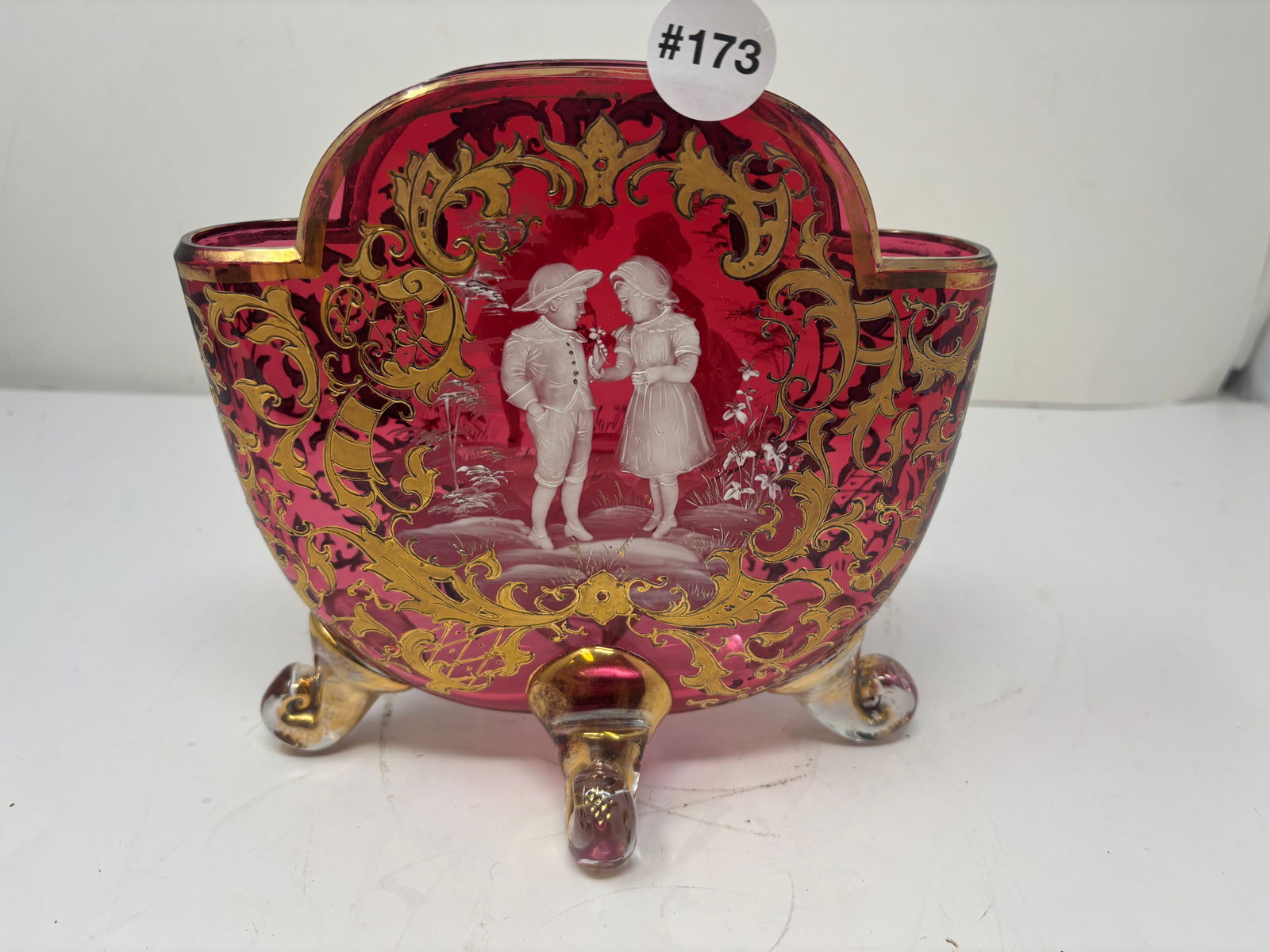 Bohemian Moser Mary Gregory Vase (1 of 5)