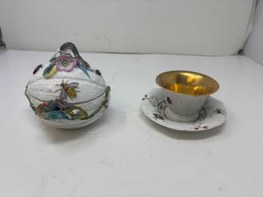 (2) Pcs Antique Schutz Blansko Majolica
