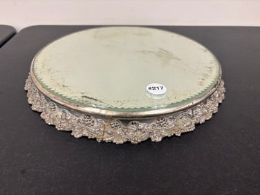 Antique Pairpoint Silverplated Plateau Mirror