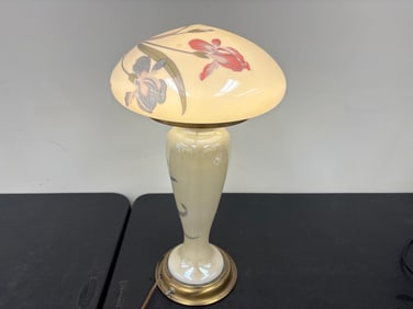 Art Deco Mushroom Glass Lamp
