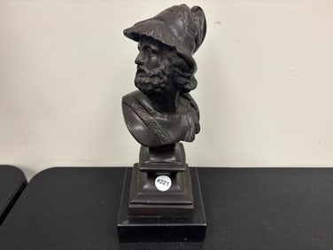 King Menelaus Greek Mythology Bronze Bust