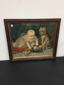 Antique Litho "Wide Awake "