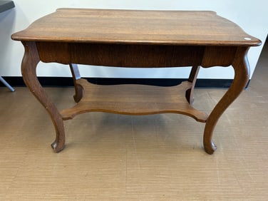 Antique Oak Library Table