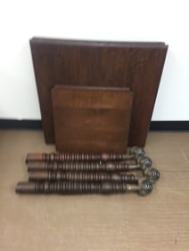 Antique Oak Stand w' B&C Feet