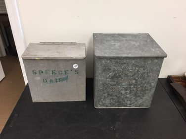 2 Vintage Dairy Boxes