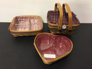 3 Longaberger Baskets
