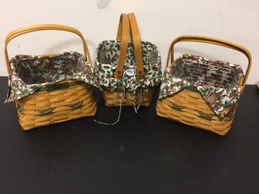 3 Longaberger Baskets