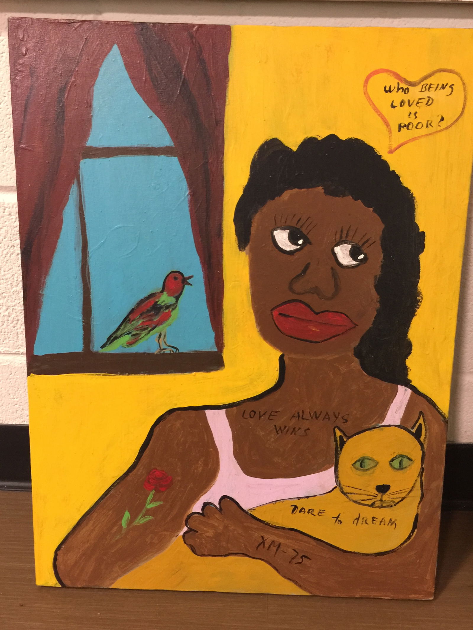 Modern Folk Art Painting: SLR, 24"x18".