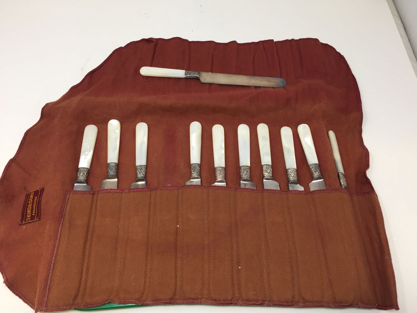 (11) Sterling Banded MOP S. Kirk & Son Knives (1 of 3)