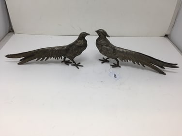 Pair Silverplate Peasants
