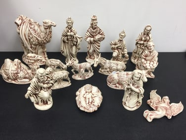 Vintage Ceramic Nativity Set