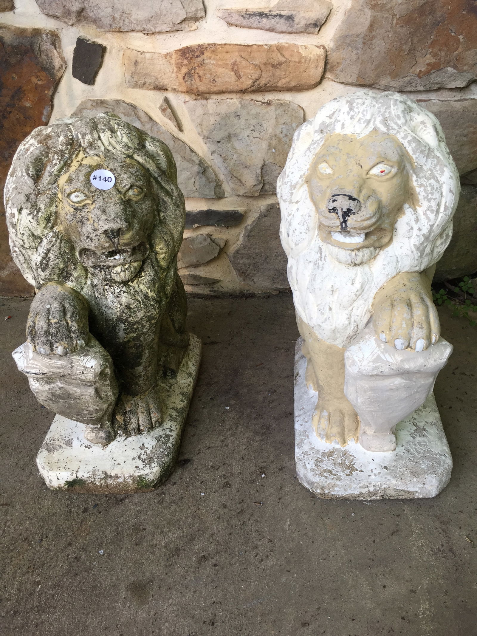 Pair of Concrete Lions (1 of 4)