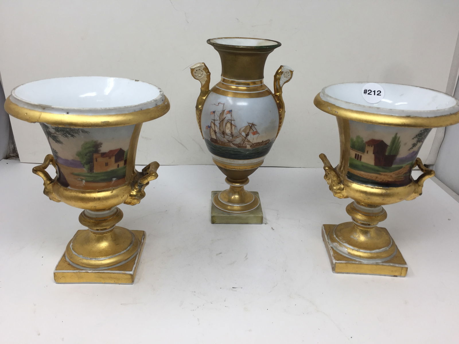 3 Pcs Old Paris Porcelain (1 of 5)