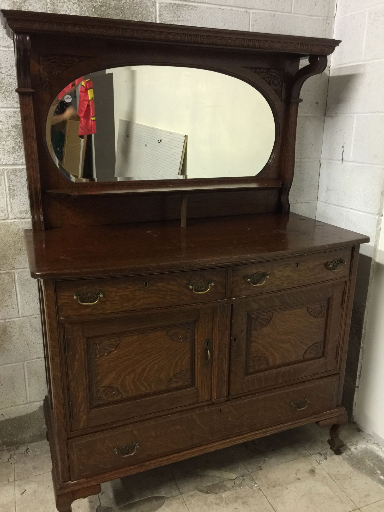 Antique Oak Sideboard (1 of 6)