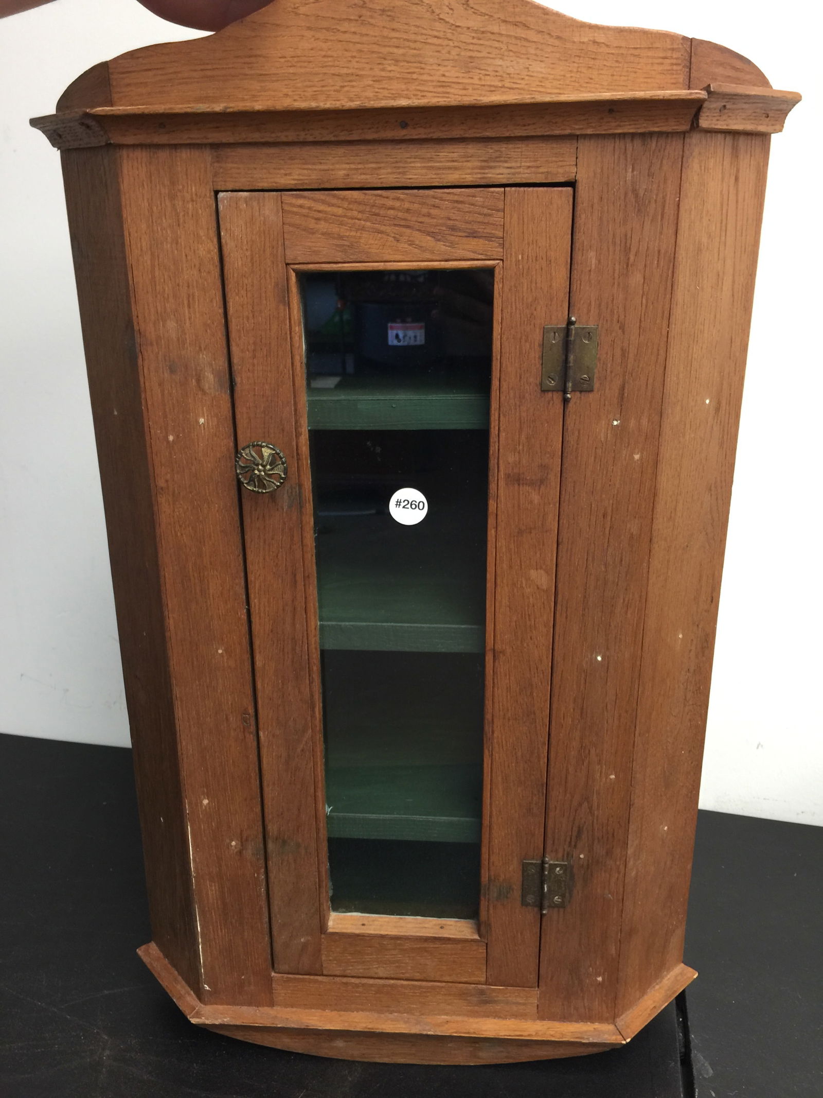 Oak Hanging Corner Cupboard (1 of 3)