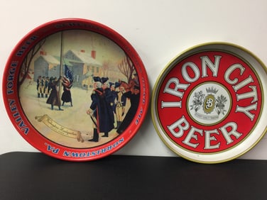 (2) Vintage Beer Trays
