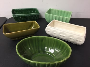 (5) Mid Century Planters