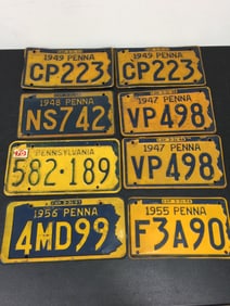 Vintage PA License Plates