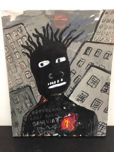 Modern Folk Art Painting: SLR. 16" x 20".