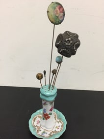 Hat Pin Holder w/Victorian Hat Pins