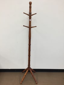 Antique Oak Clothes Tree
